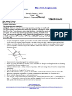 (Theory) VCBE/PO1/A/12: Sample Paper - 2012 Class - XII Subject - Physics