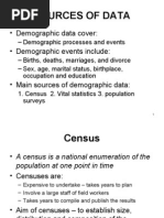 Sources of Data: - Demographic Data Cover: - Demographic Events Include