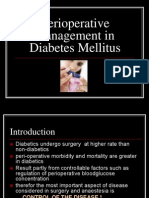 Perioperative Management in Diabetes Mellitus