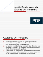 Acción de Petición de Herencia y Otras Acciones Del Heredero