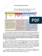 Proceso de Independencia de Chile. Guía de Trabajo