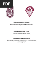 Guardado Ojeda Juan Carlos - Escuelas de Pensamiento Administrativo y Su Relación Con El Ambiente Global