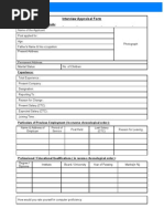 Interview Appraisal Form