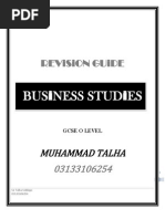 Business Studies Revision Guide O Level