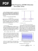 Dual Tone Multi-Frequency (DTMF) Detection