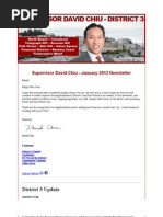 Supervisor Chiu - January 2012 - Newsletter