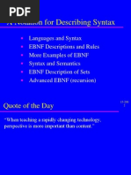 Ebnf: A Notation For Describing Syntax