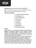 Buck and Boost Converter Using PSPICE