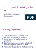 HCM540 StaffingAndScheduling II