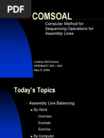 Comsoal: Computer Method For Sequencing Operations For Assembly Lines