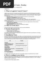 Logitech Control Center - Readme: 1.1. What's New in This Release?