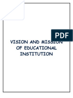 Vision and Mission of Educational Institution