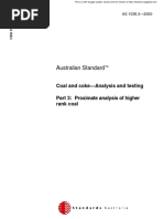 As 1038.3-2000 Coal and Coke - Analysis and Testing Proximate Analysis of Higher Rank Coal