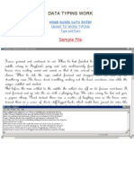 Data Typing Work: Sample File