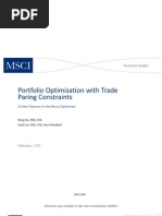 !portfolio Optimization With Trade Paring Constraints