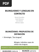 Bilinguismo y Lenguas en Contacto