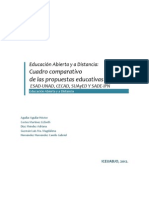 Educaciòn Abierta y A Distancia: Cuadro Comparativo de Las Propuestas Educativas ESAD-UNAD, CECAD, SUAyED, y SADE-IPN