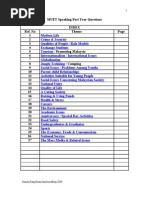 Compilation of MUET Speaking Questions