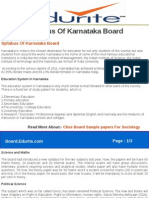 Syllabus of Karnataka Board