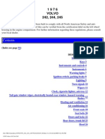 Volvo 242 244 245 Owners Manual 1976