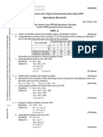 Operations Research: USN 06CS661 Sixth Semester B.E. Degree Examination, June/July 2009