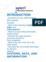 Systems, Data, and Information: Questions To Be Addressed in This Chapter Include