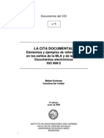 La Cita Documental - Ejemplos Formato APA