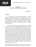 Glocalización:tiempo-Espacio y Homogeneidad Heterogeneidad - Roland Robertson