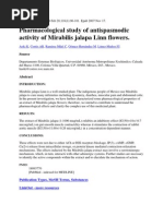 Pharmacological Study of Antispasmodic Activity of Mirabilis Jalapa Linn Flowers