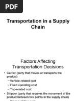 Transportation in A Supply Chain