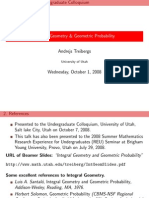 Integral Geometry & Geometric Probability: Andrejs Treibergs