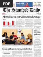 Alcohol Use On Par With National Average: The Stanford Daily T