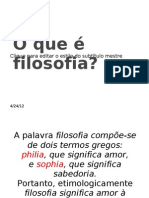 O Que É Filosofia