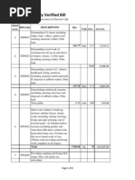 Jointly Verified Bill: Qty. Unit Item/ SL - No. BSR Code Description