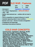 THE COLD WAR: Features: USA v. Ussr West v. East