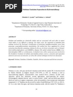 A Review of Niobium-Tantalum Separation in Hydro Metallurgy