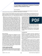 Earitcle - Practice Parameters For The Psychological and Behavioaral Treatment of Insomnia