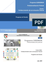 Programa Fortalecimiento Policial Subsemun