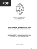 Tesis Proyecto Integral de Dinamización Del Museo Paleontológico "Elba Aranda de Sarango".