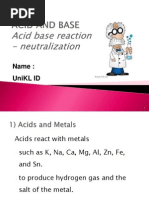 Acid Base - Neutralization