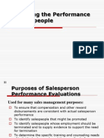 Evaluating The Performance of Salespeople