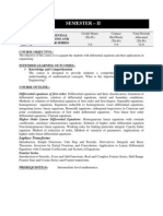 Semester - Ii: Differential Equations and Fourier Series