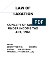 Concept of Salary Under Income Tax Act