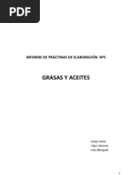 Informe Elaboración. Práctica Grasas