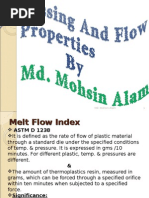 Plastics Testing Processing and Flow Properties