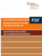 Rahmenlehrplan Zimmermeister 2010