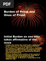 Burden of Proof and Onus of Proof