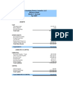 Usa Courtney Downs Leaseco, LLC Balance Sheet Books Accrual Apr 2007