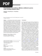 Determination of The Effective Diffusion Coefficient in Porous