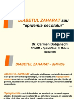 Dr. Carmen Dobjanski Spitalul Malaxa - Diabetul Zaharat - Epidemia Secolului